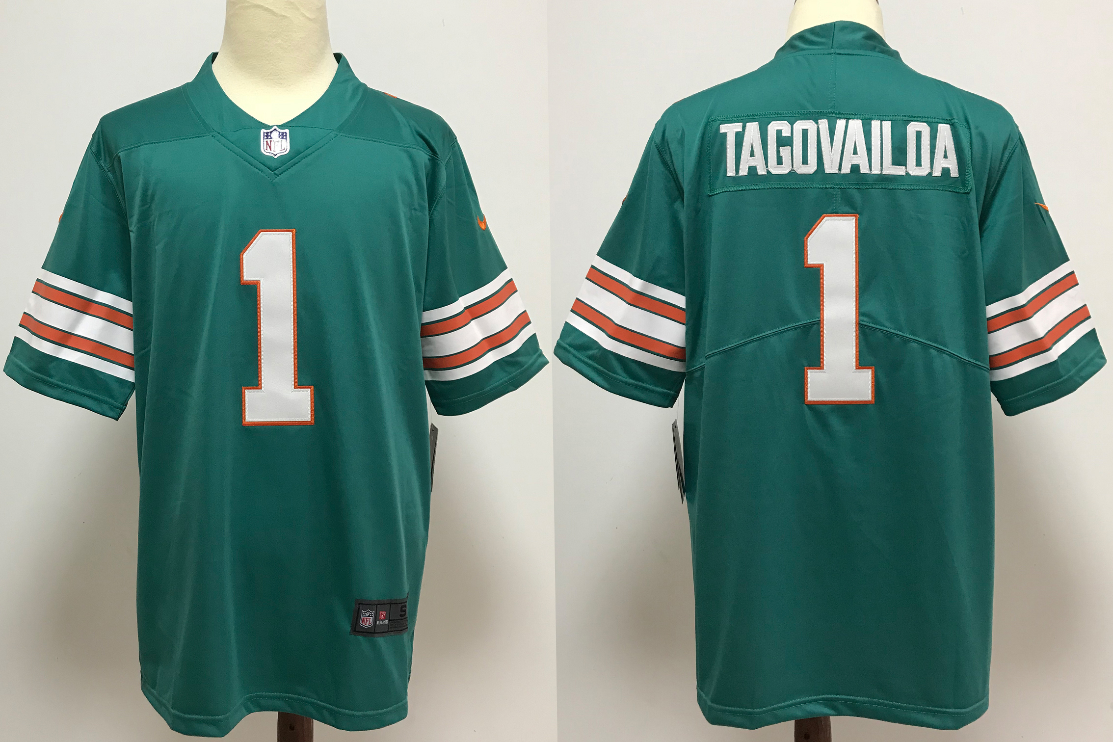 Men's Miami Dolphins Tua Tagovailoa #1 Green Alternate Jersey
